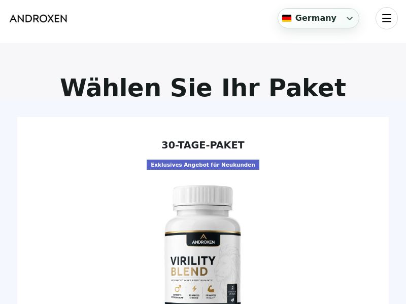 Androxen Virility Blend Produkt